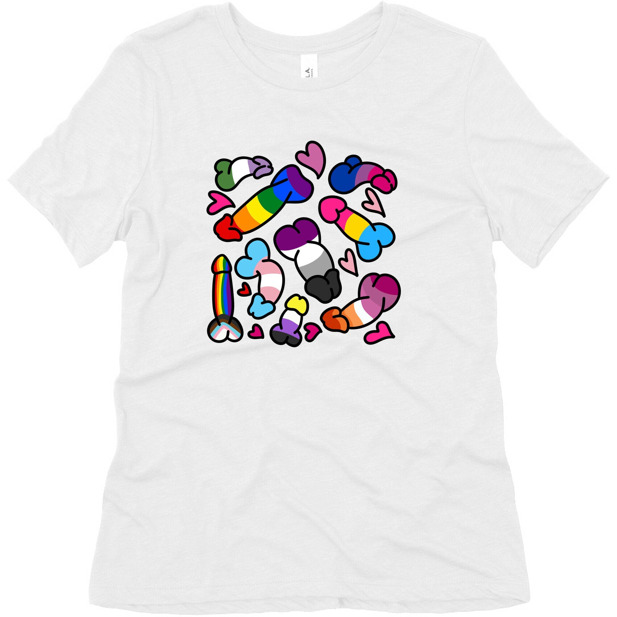 Pride Penis Pattern Womens Triblend Tee